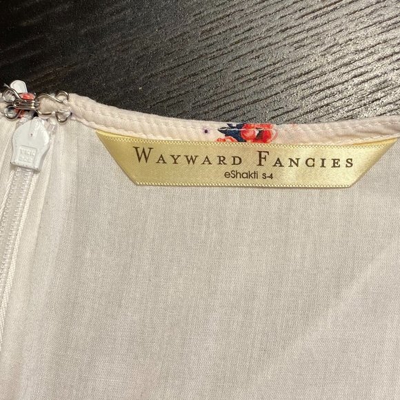 eShakti Floral Print Cotton Lattice Trim Dress - Picture 9 of 10